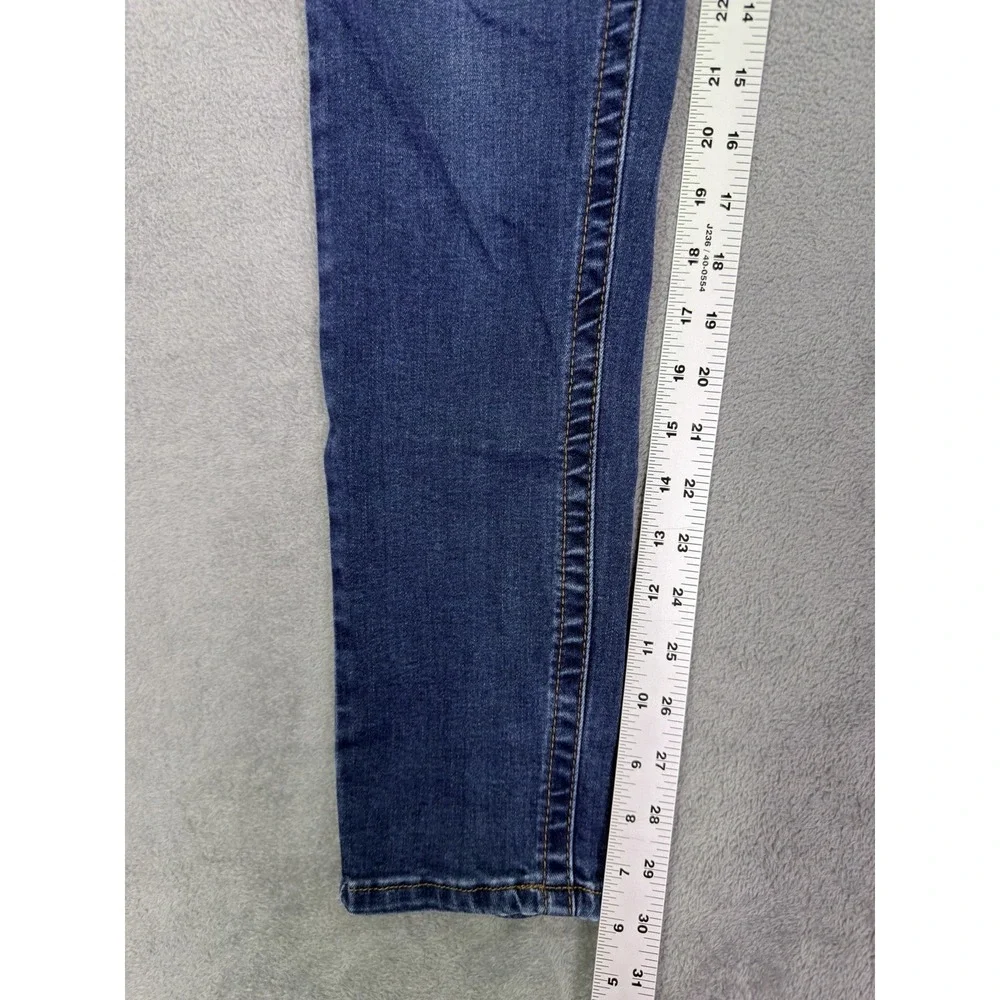 Seven7 Jeans Womens 10 Blue Denim Skinny Tummyless Dark Wash Mid Rise Stretch